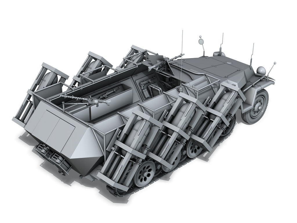 SD KFZ 251 1 - Ausf C - Ground Stuka 3D model_5