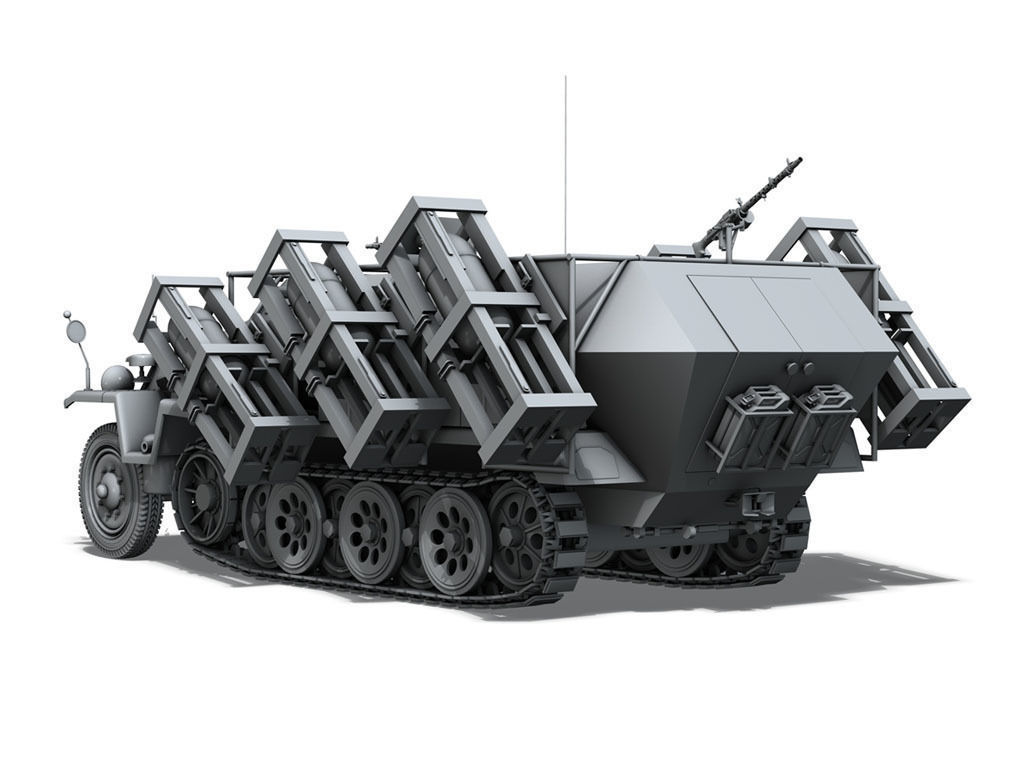 SD KFZ 251 1 - Ausf C - Ground Stuka 3D model_3