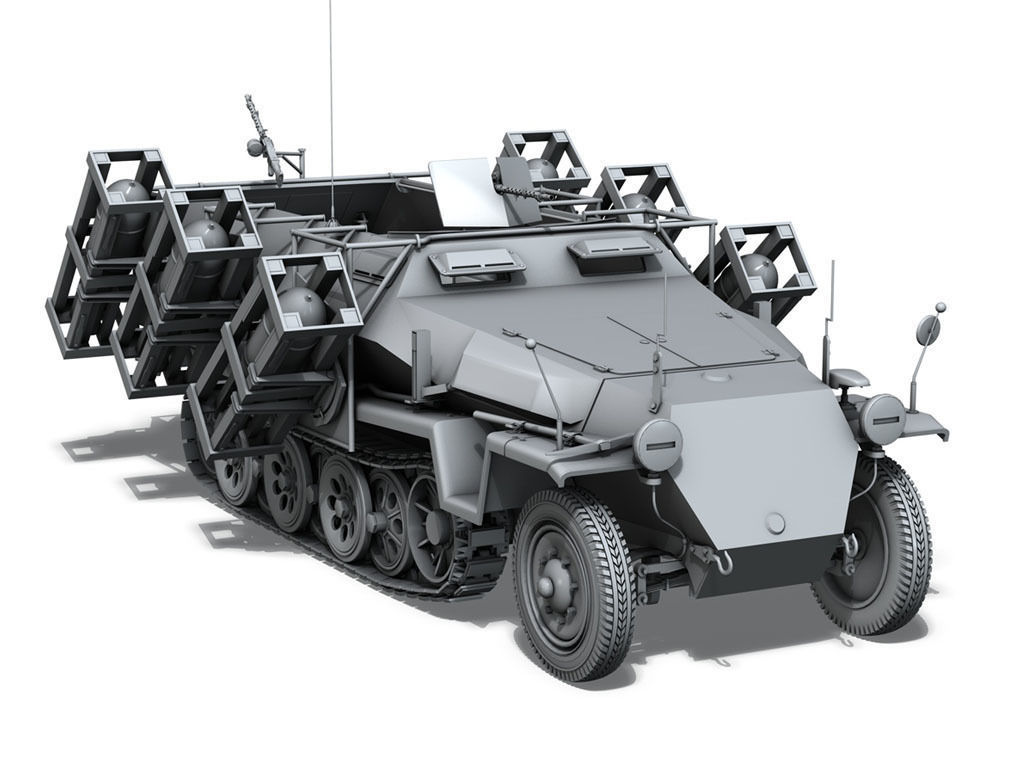 SD KFZ 251 1 - Ausf C - Ground Stuka 3D model_7