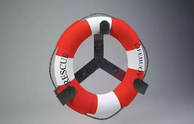 Lifebuoy life preserver with peace sign