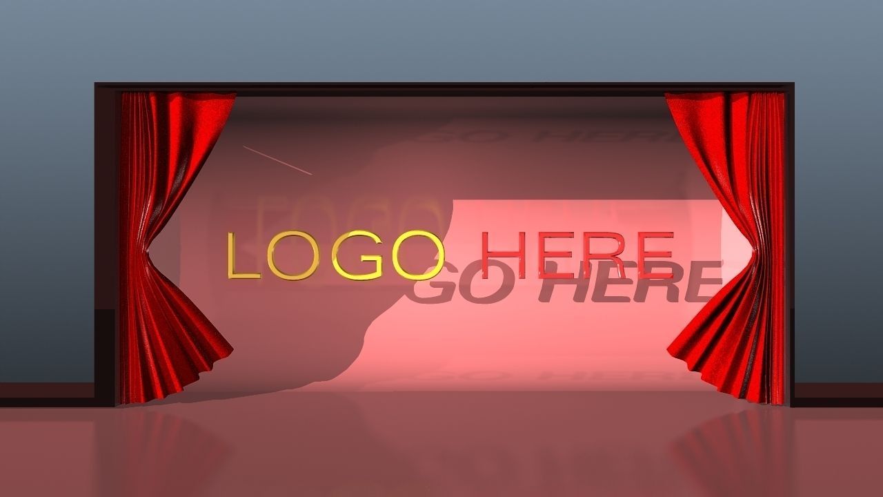 CURTAIN ANIMATED 3D model_2