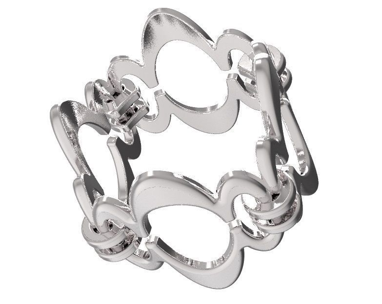 Silver Ring-0003 3D print model_4