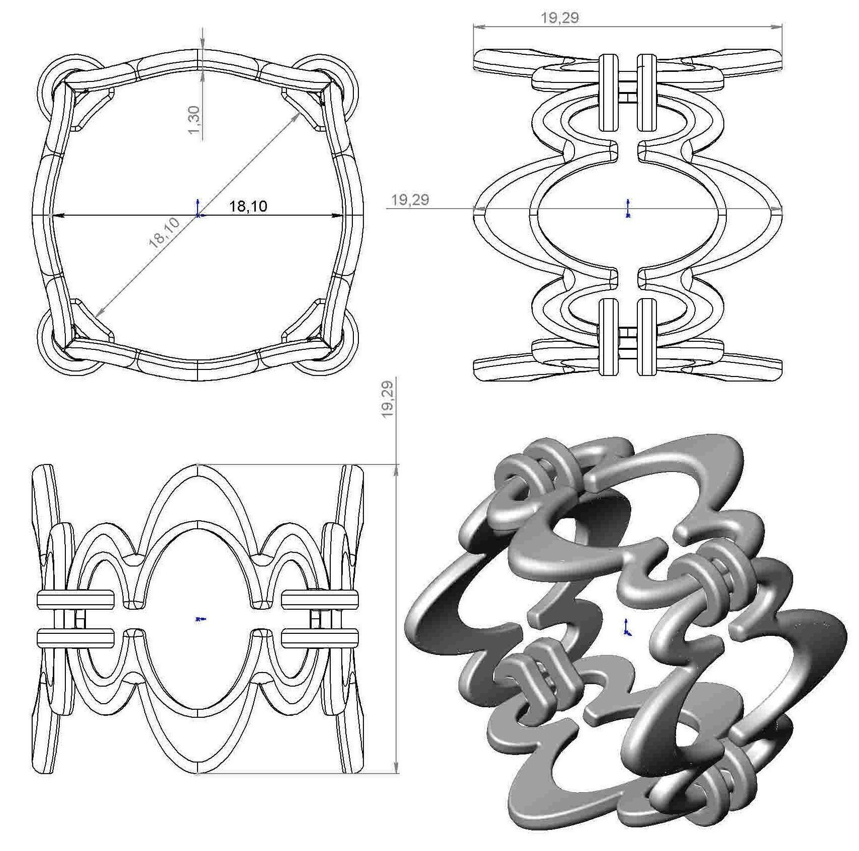 Silver Ring-0003 3D print model_7