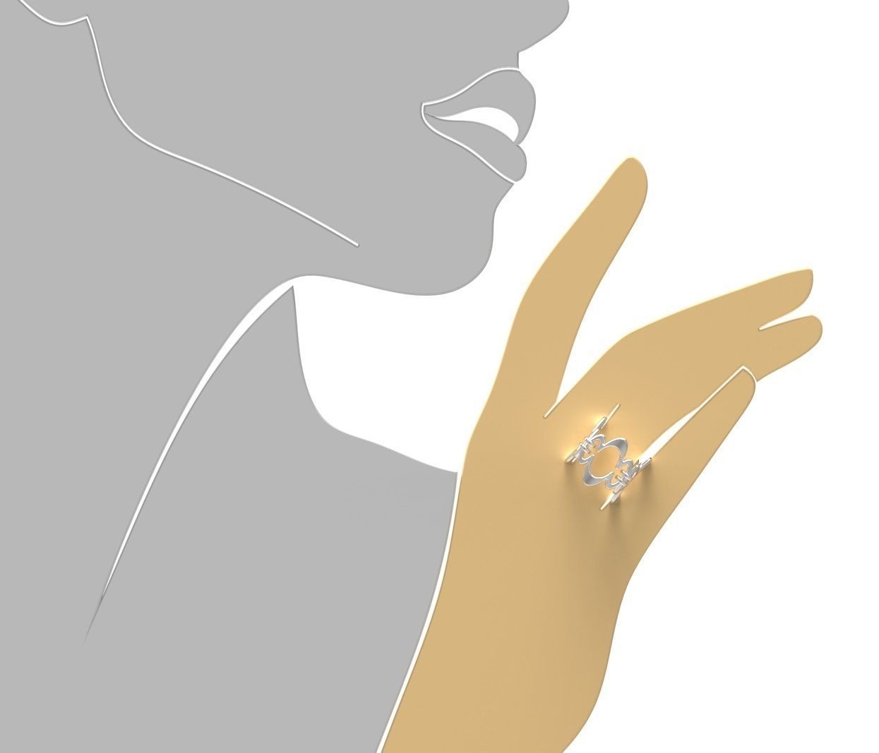 Silver Ring-0003 3D print model_6