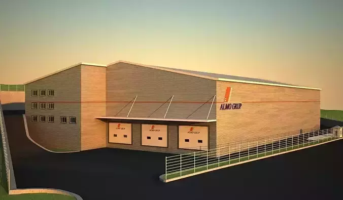 WAREHOUSE 2 industrial building 3D model