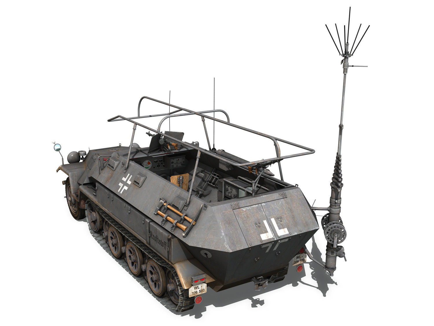 SD KFZ 251 3 IV Ausf A - Radio and Command Vehilce 3D model_4