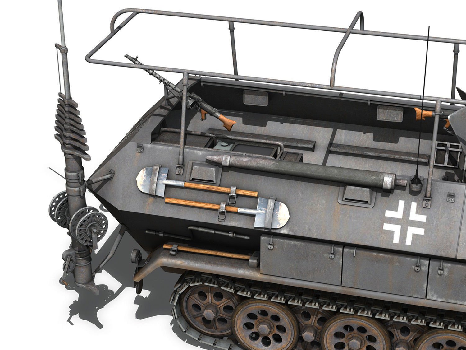 SD KFZ 251 3 IV Ausf A - Radio and Command Vehilce 3D model_10
