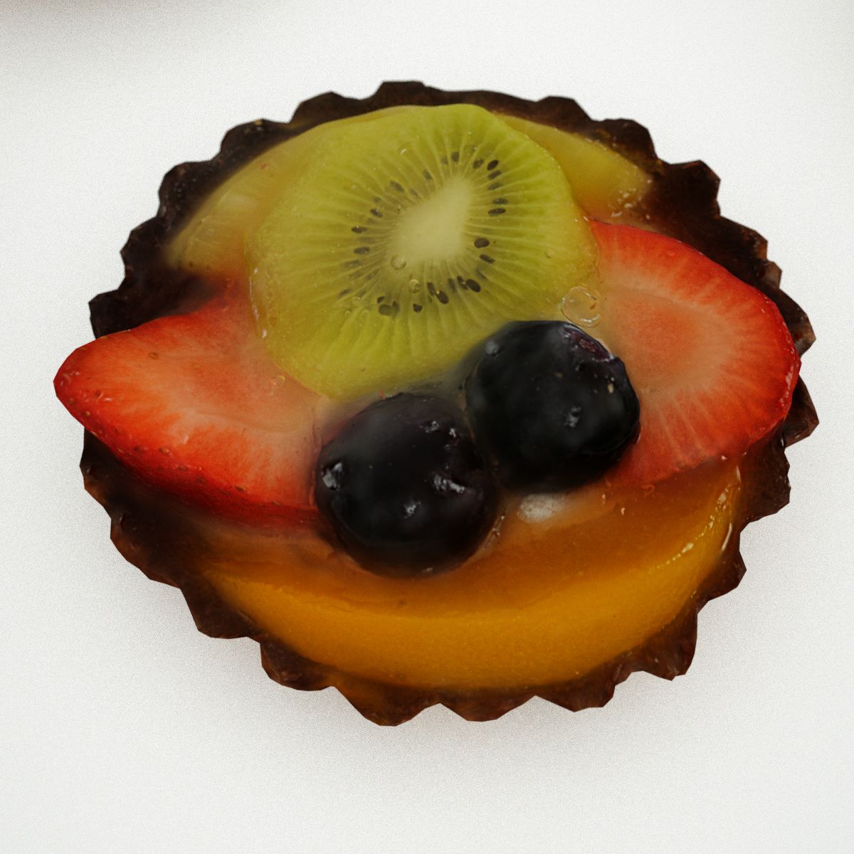 Fruit Cake Pie - 5 Pack Low-poly 3D model_1