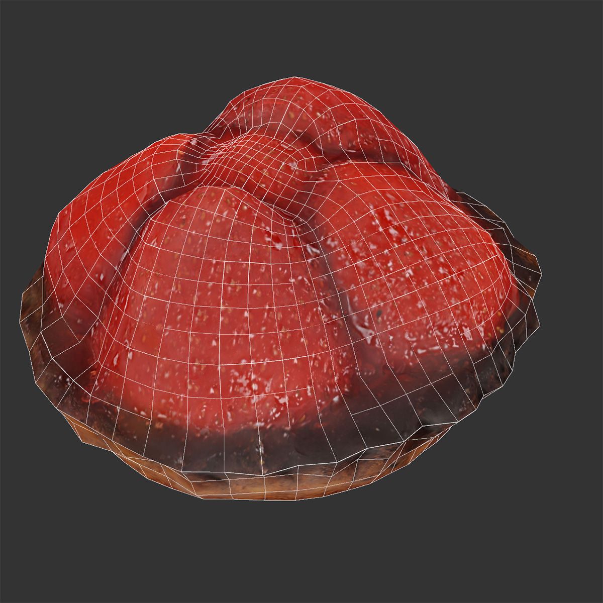 Fruit Cake Pie - 5 Pack Low-poly 3D model_4