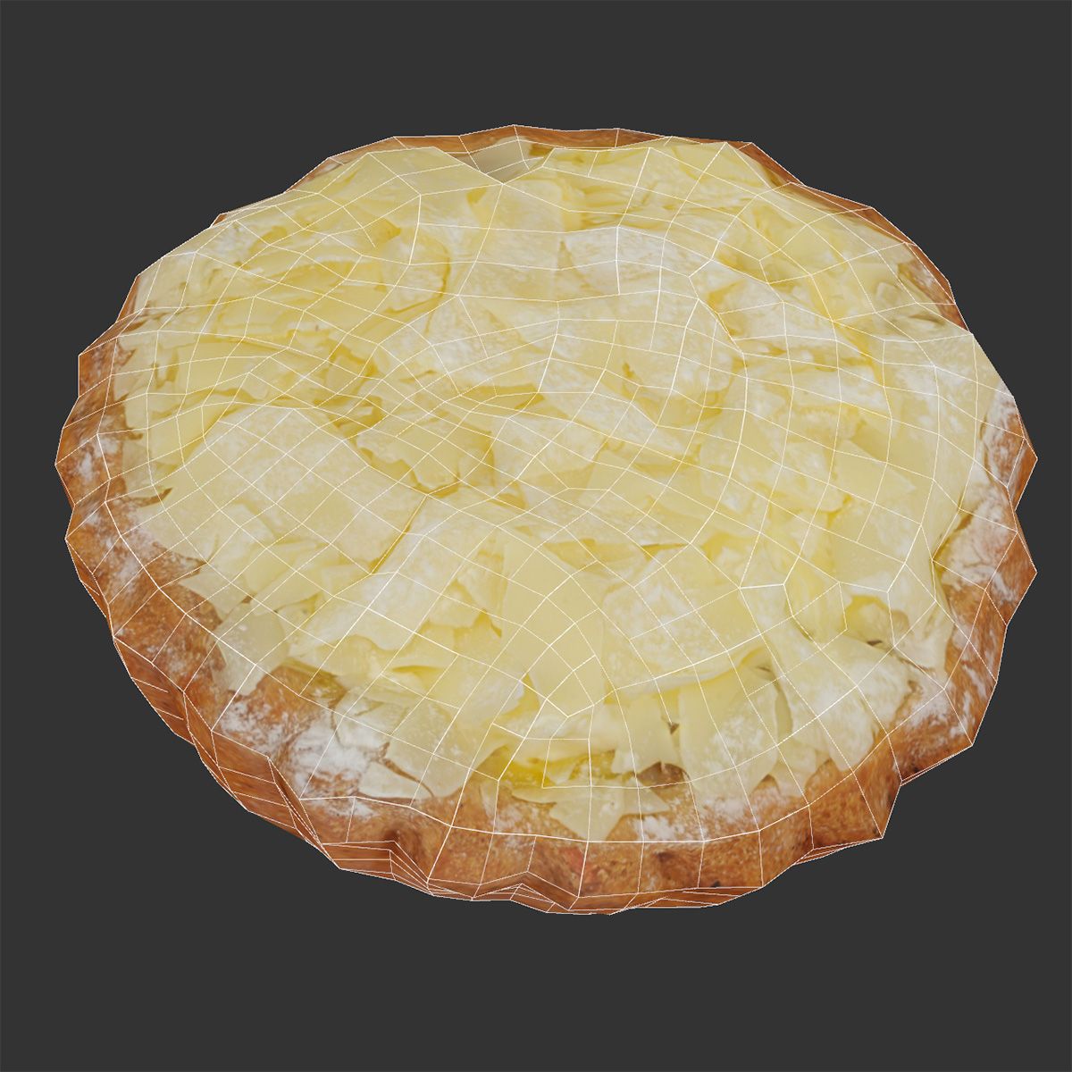 Fruit Cake Pie - 5 Pack Low-poly 3D model_8