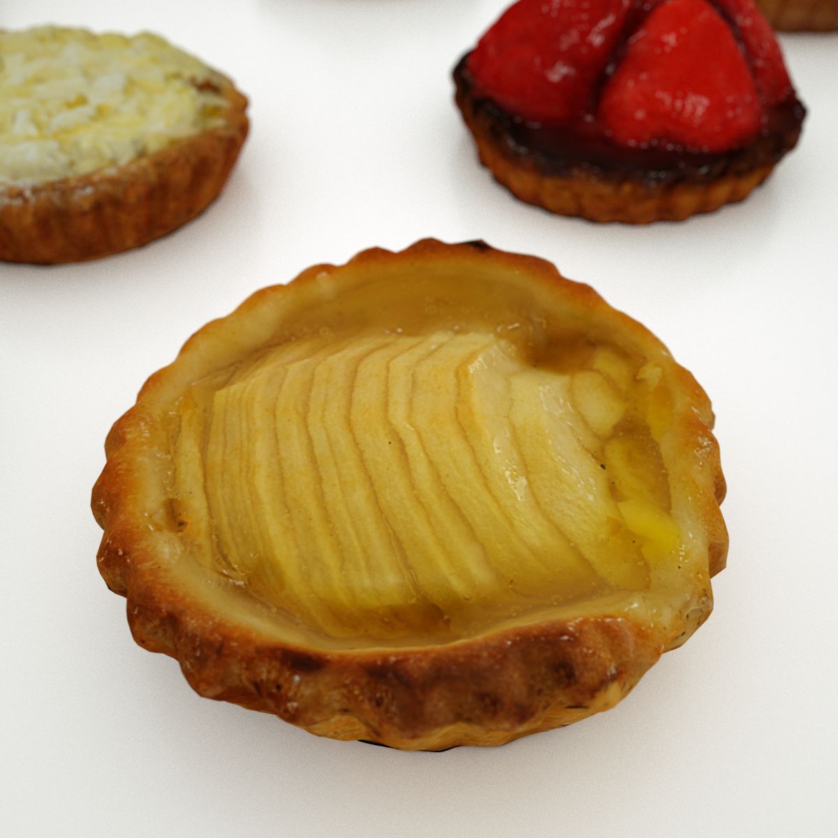 Fruit Cake Pie - 5 Pack Low-poly 3D model_5