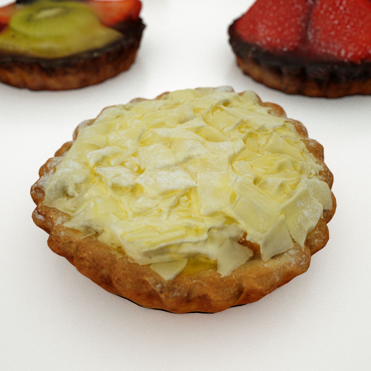 Fruit Cake Pie - 5 Pack Low-poly 3D model_7