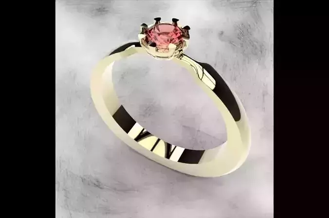 Ring engagement with stone