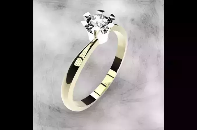 Ring diamond engagement gold