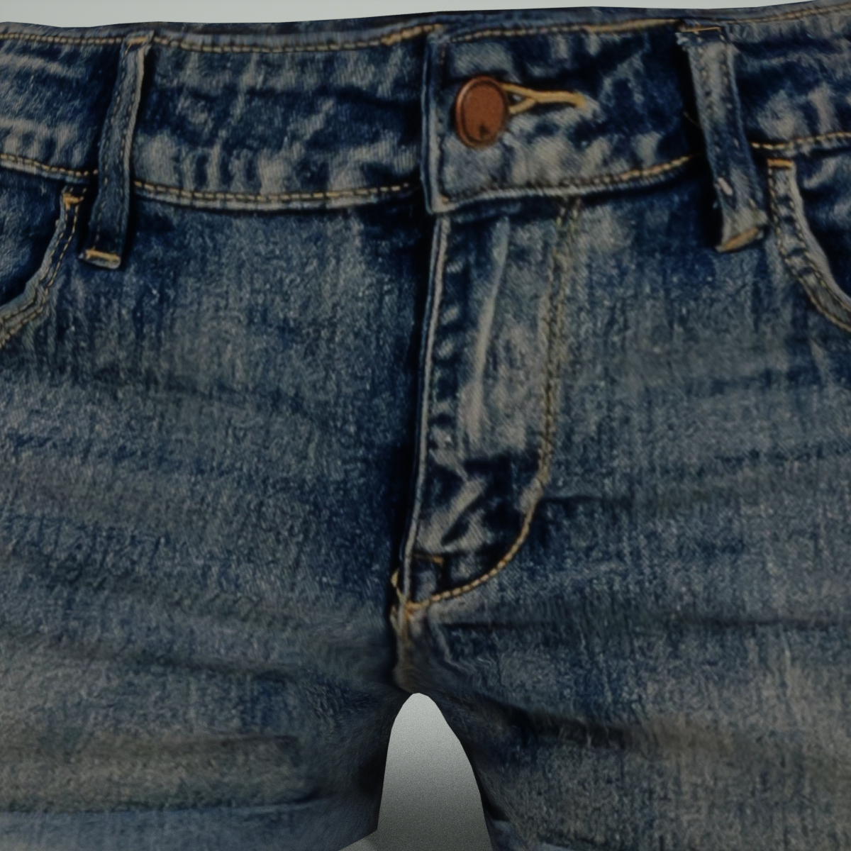 Jeans Hotpants Low-poly 3D model_3