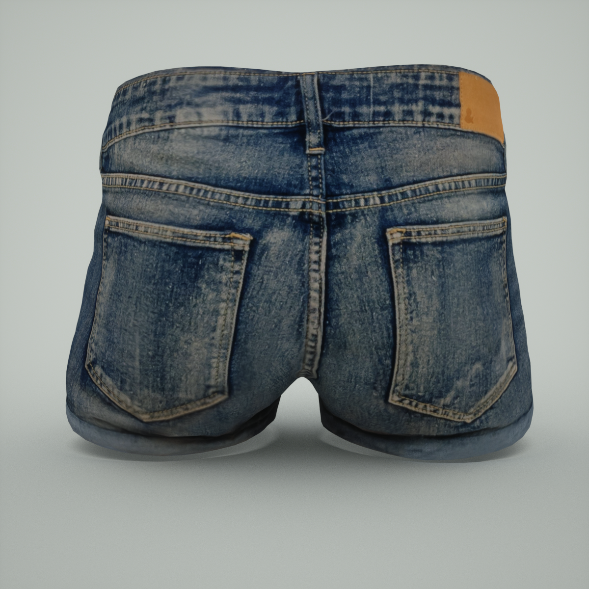 Jeans Hotpants Low-poly 3D model_2