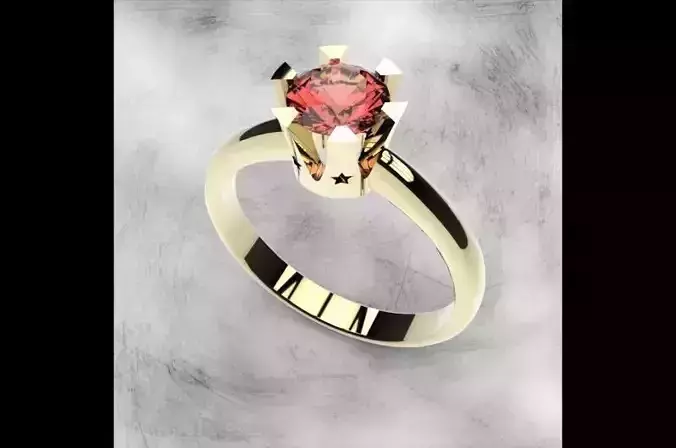 Ring garnet engagement