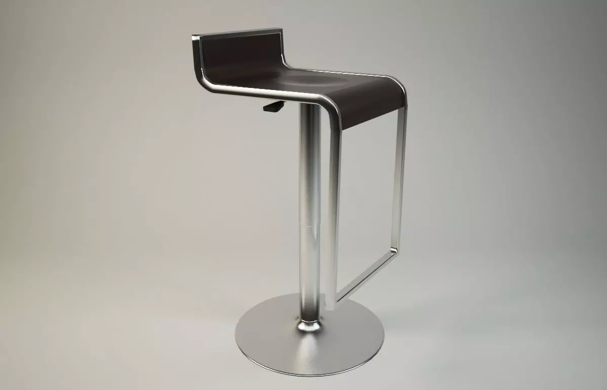 Modern Bar Stool 3D model_0