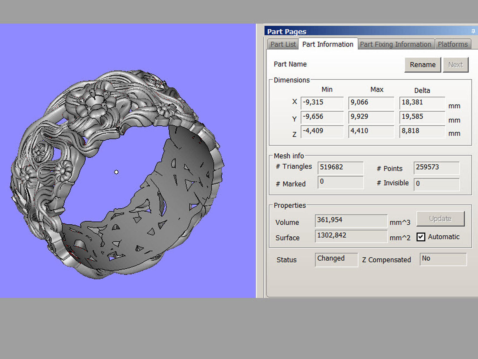 Fashion wedding ring set 0118 3D print model_6