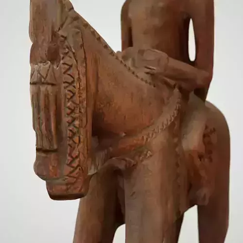 Man on horse Low-poly 3D model