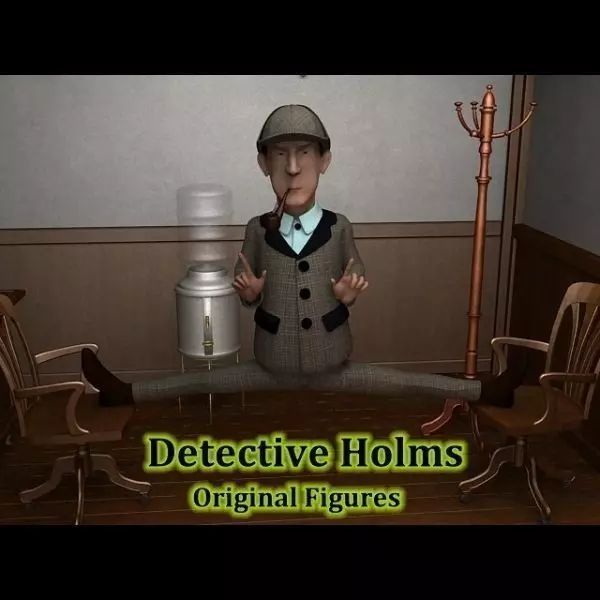 Detective Holmes Low-poly 3D model