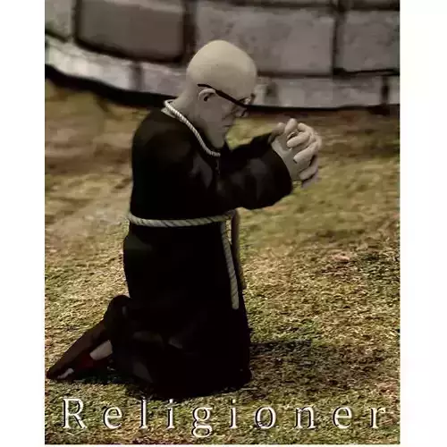 Monk for Unity Low-poly 3D model