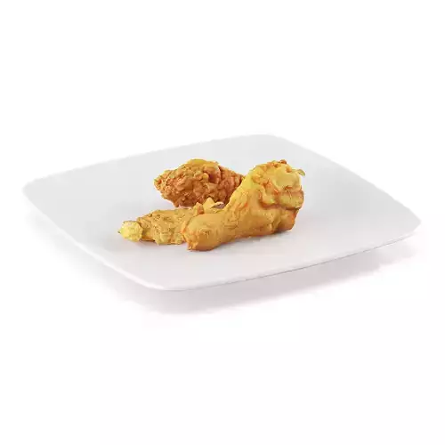 Fried chicken pieces 3D model