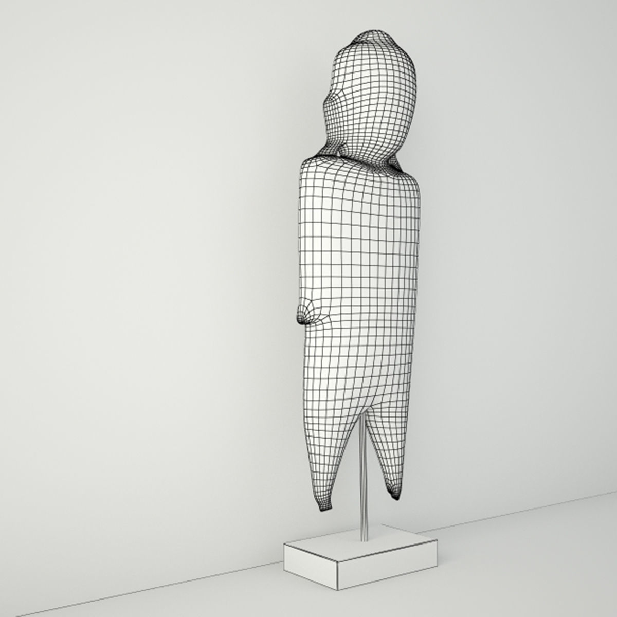 Albesia Wood Buddha Decoration 3D model_4