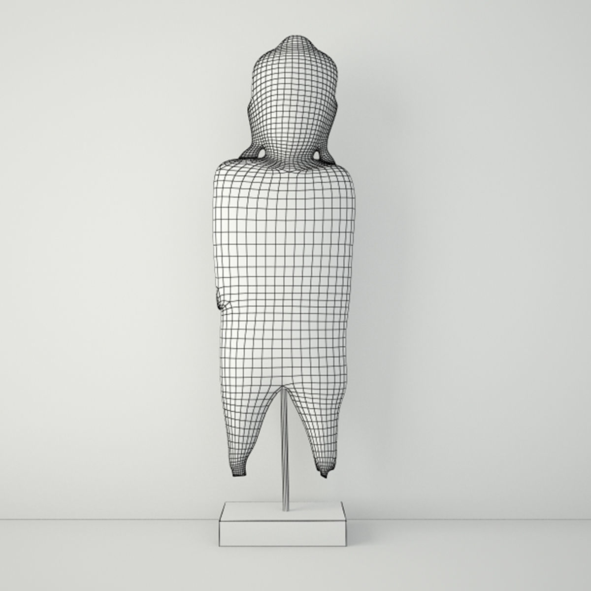 Albesia Wood Buddha Decoration 3D model_2