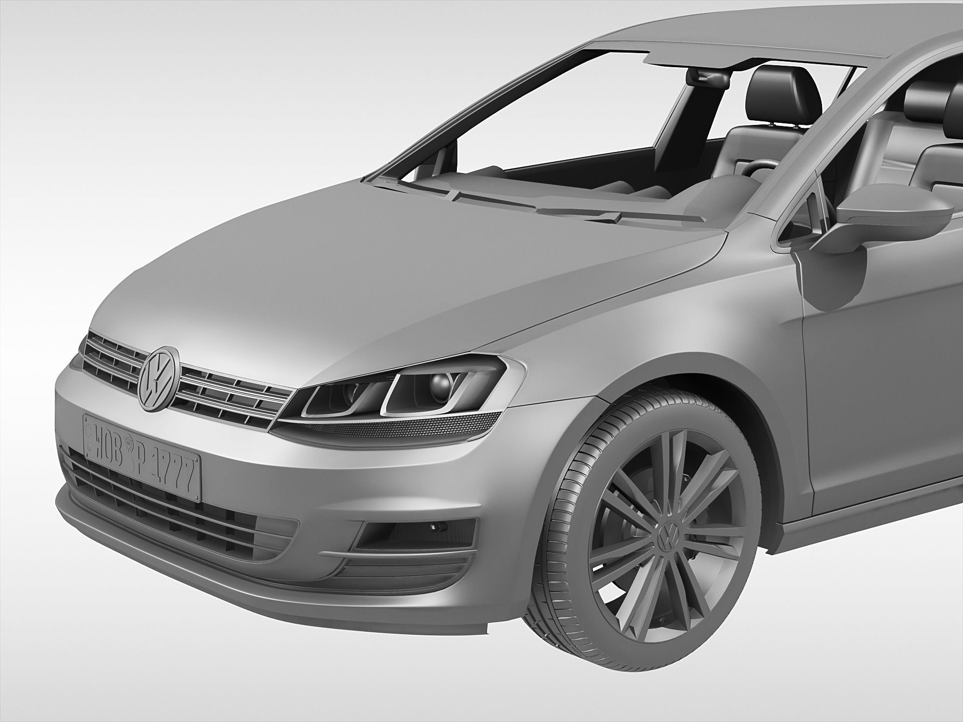 Volkswagen Golf MK7 2013 3D model_7