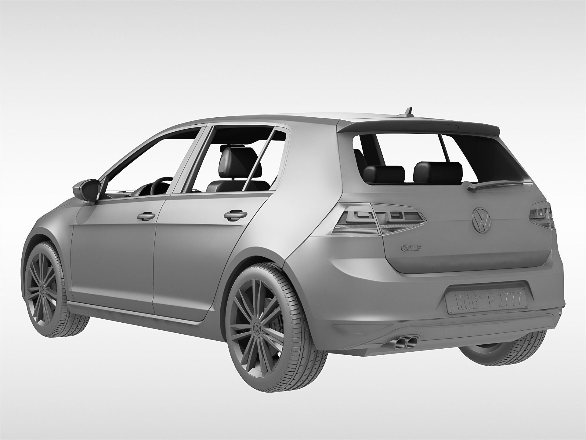 Volkswagen Golf MK7 2013 3D model_3