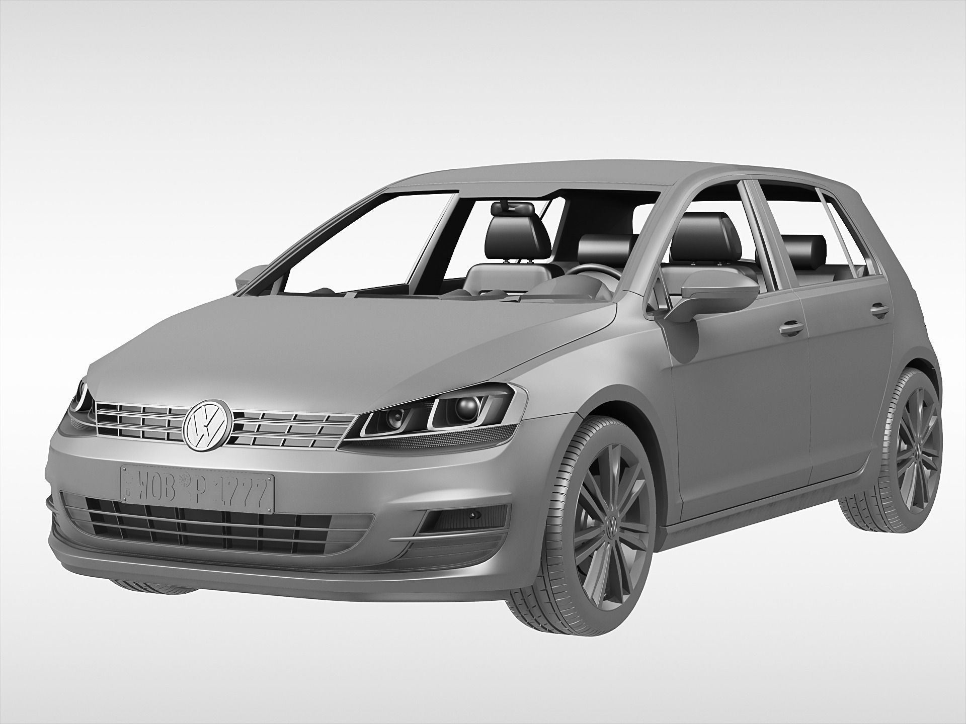 Volkswagen Golf MK7 2013 3D model_1