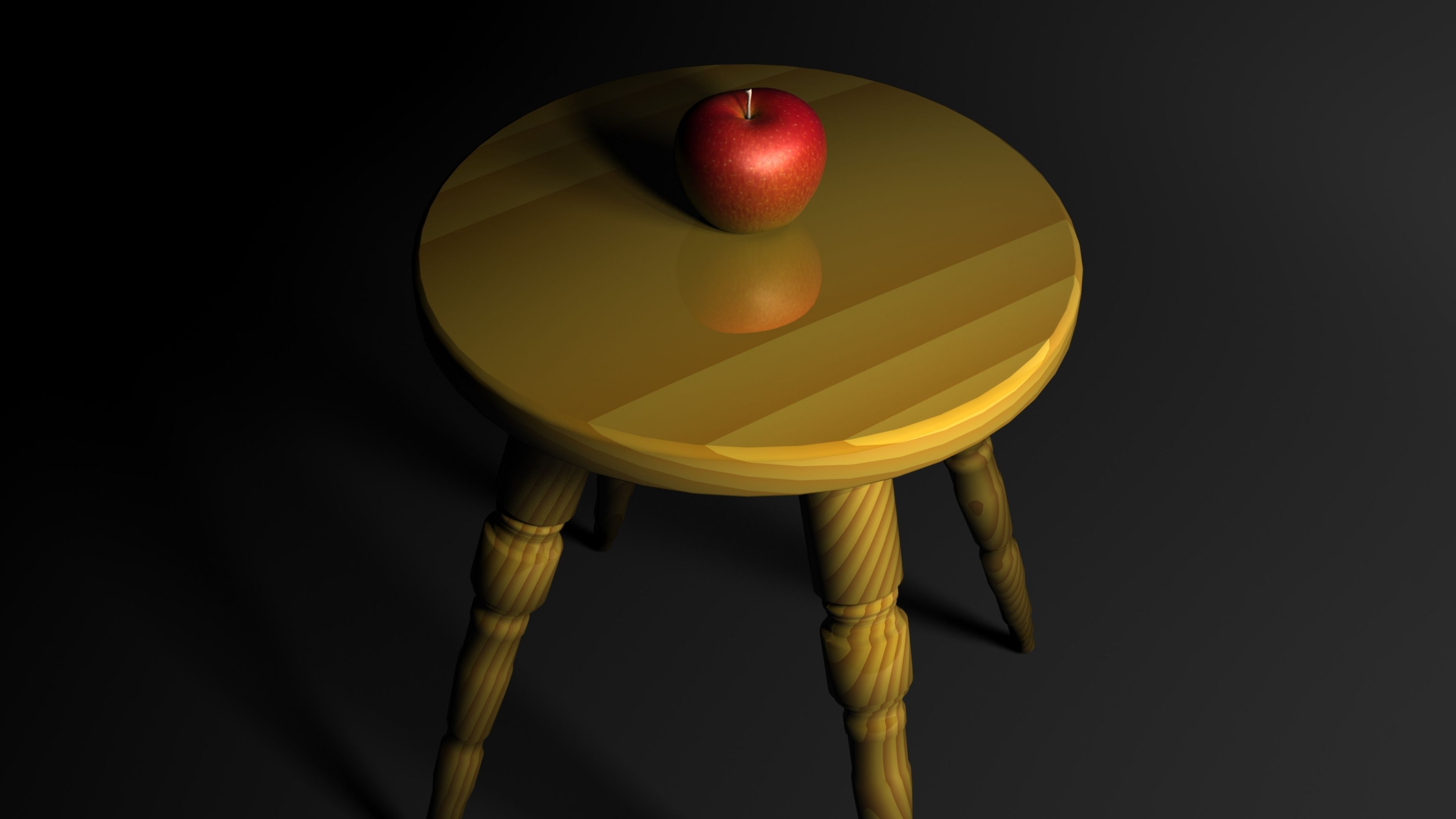 Apple in a chair free 3D model CGTrader