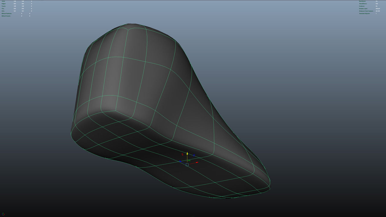Shoe Base Mesh Low-poly 3D model_1