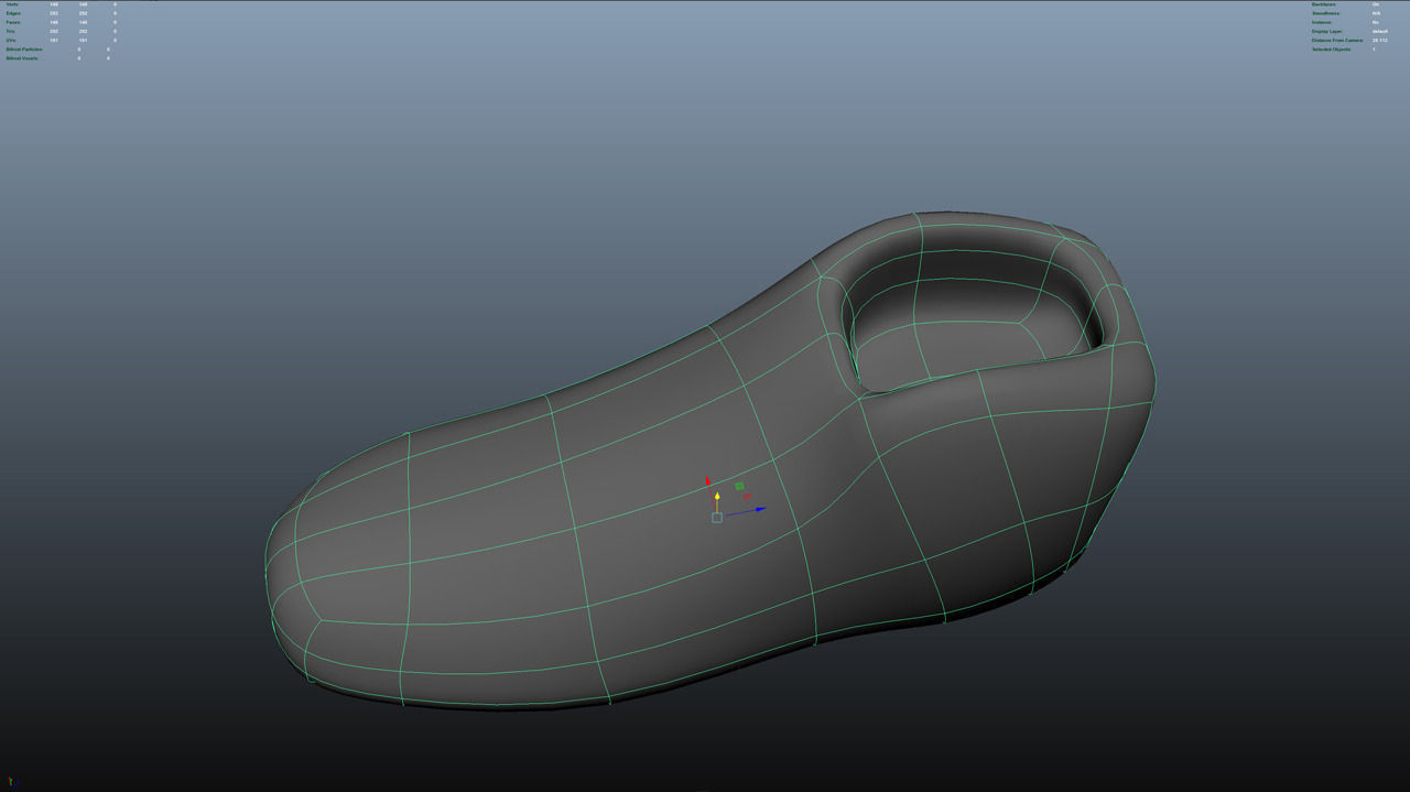 Shoe Base Mesh Low-poly 3D model_2