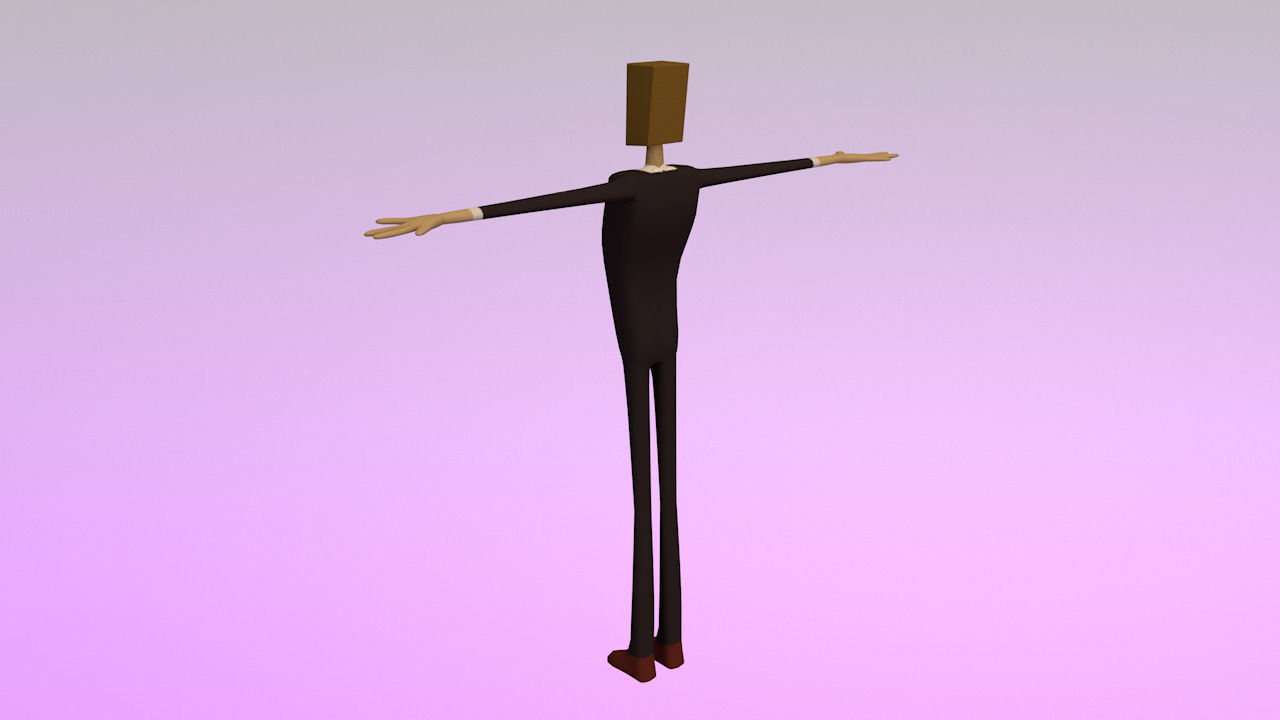 Salary Man Character  3D model_3