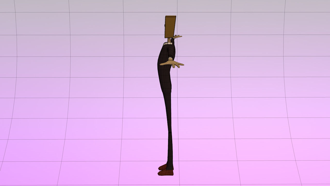 Salary Man Character  3D model_8