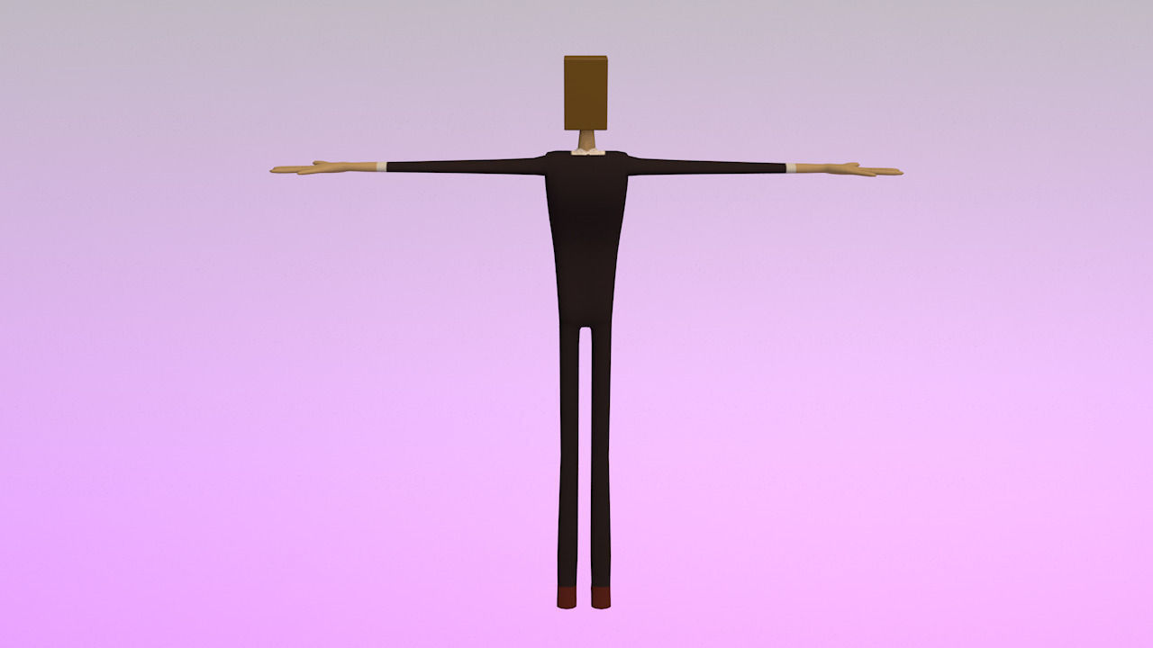 Salary Man Character  3D model_4