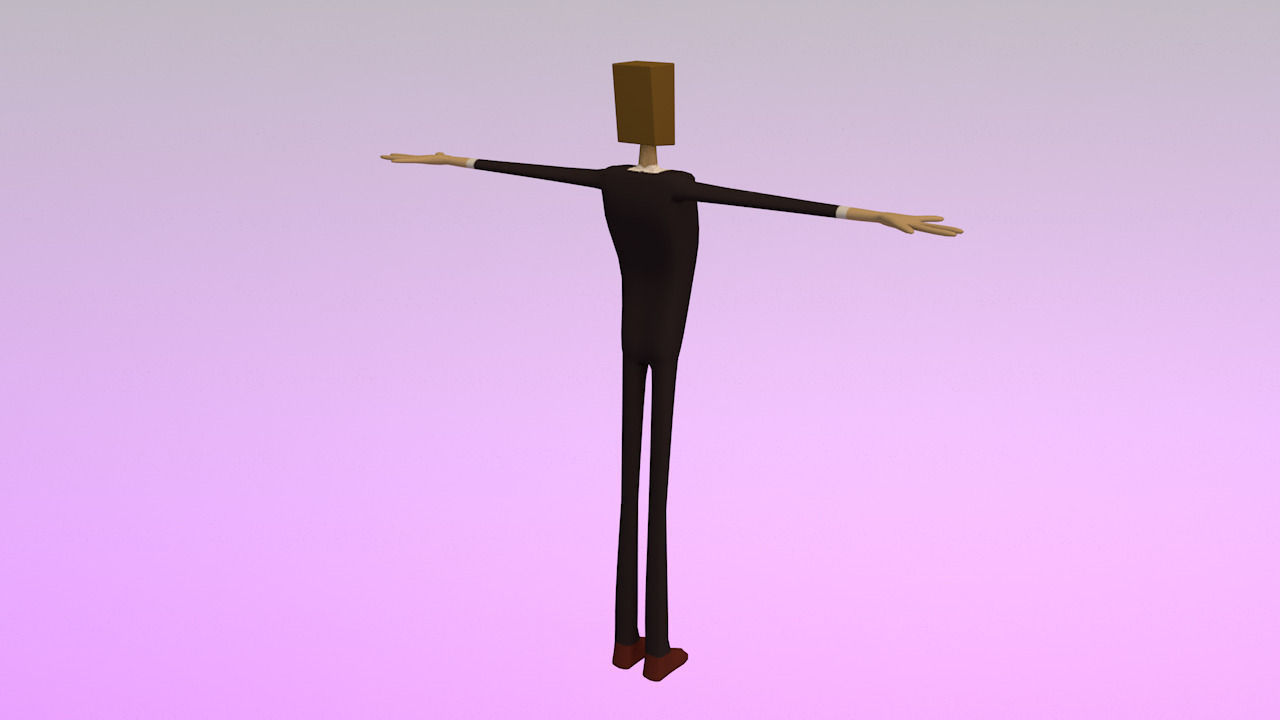 Salary Man Character  3D model_5