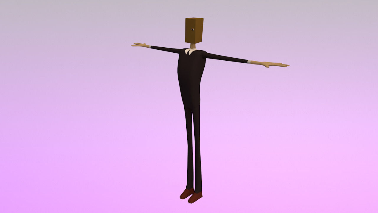 Salary Man Character  3D model_1