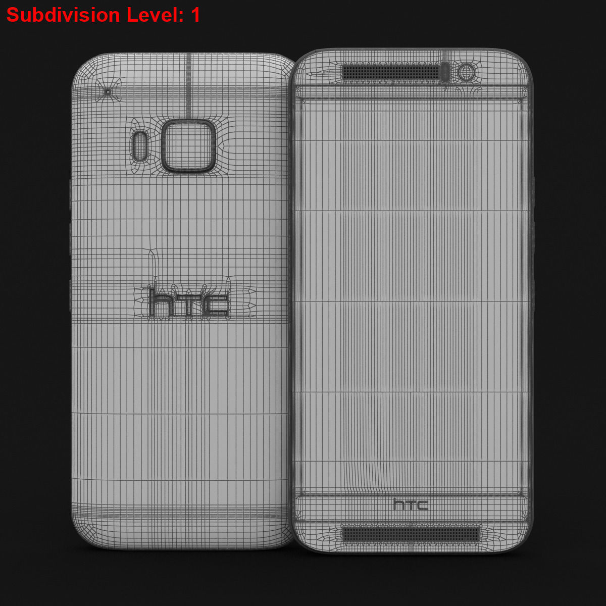 HTC One M9 Gunmetal Gray 3D model_22