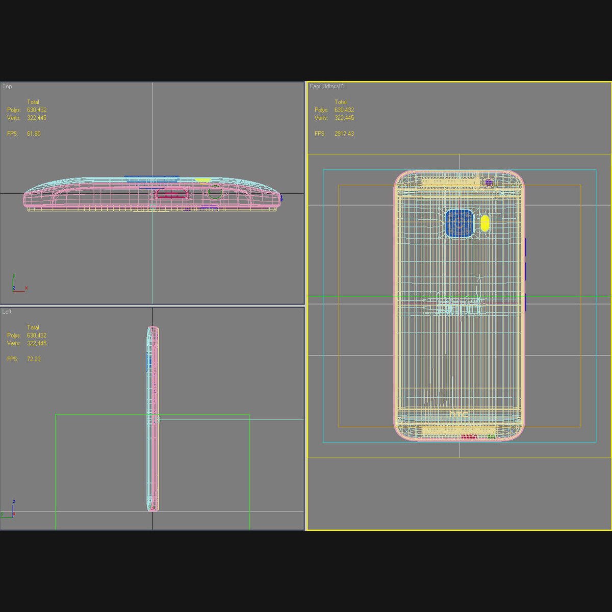 HTC One M9 Gunmetal Gray 3D model_38