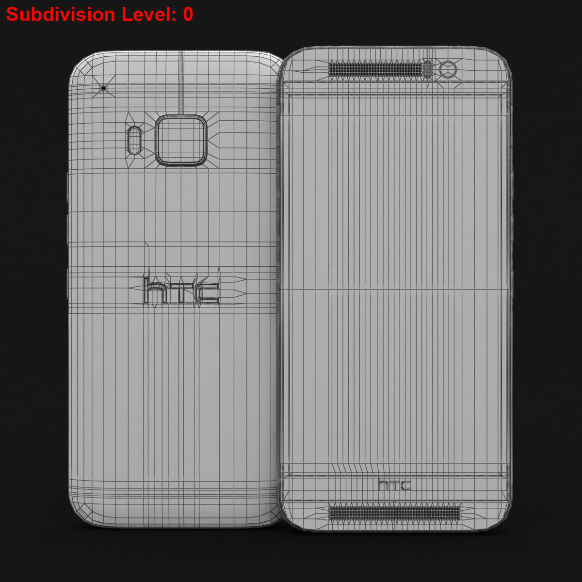 HTC One M9 Gunmetal Gray 3D model_23