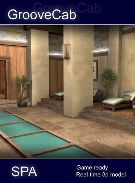 Spa Health Club Low Poly 3D model_0