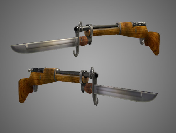 Arisaka Type 99 Rifle Low Poly 3D model_2