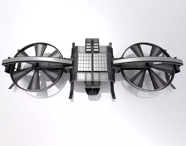 Drone Game Ready futuristic Free low-poly 3D model