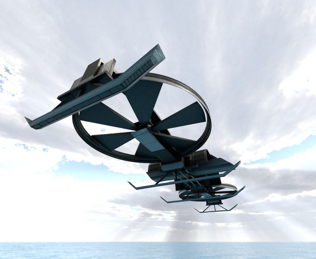 Drone Game Ready futuristic Free low-poly 3D model_30