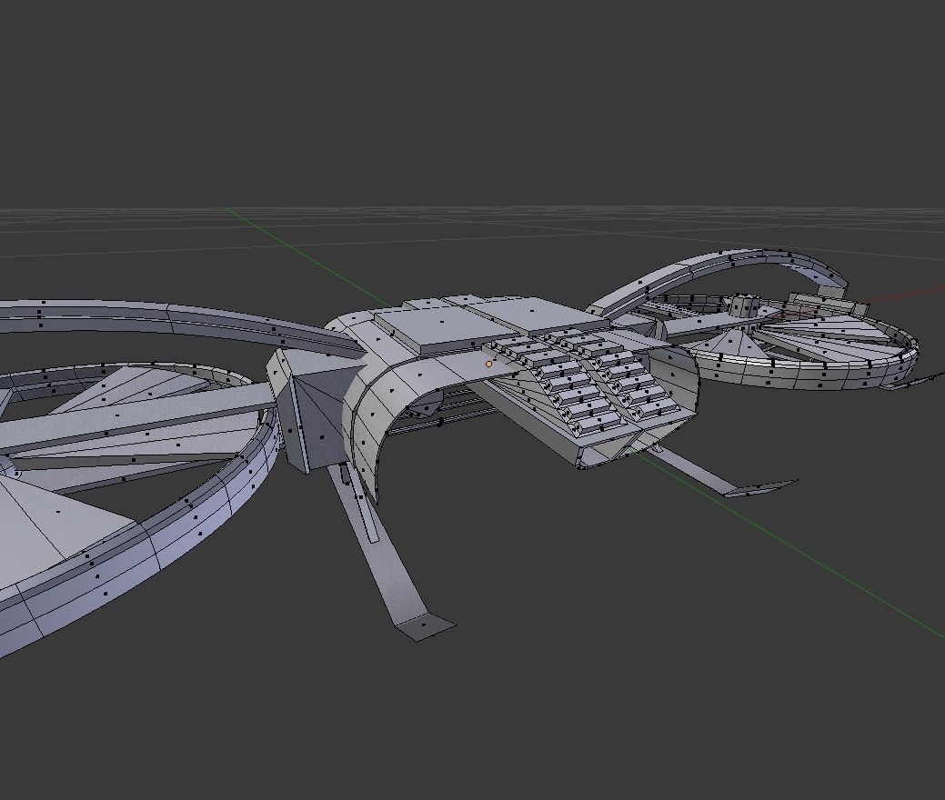 Drone Game Ready futuristic Free low-poly 3D model_27