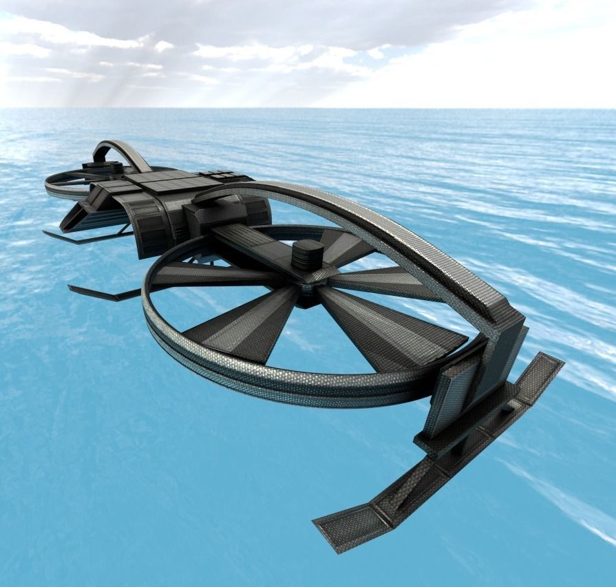 Drone Game Ready futuristic Free low-poly 3D model_13