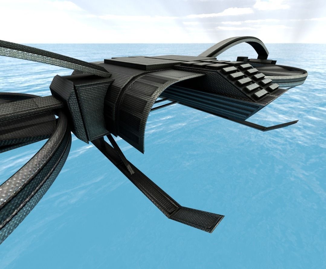 Drone Game Ready futuristic Free low-poly 3D model_16